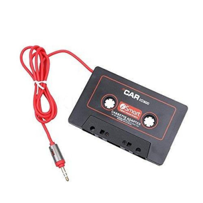 Adaptor caseta audio la Mufa 3.5 mm Jack stereo tata pentru auto dotate cu radio-casetofon pentru banda magnetica foto