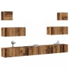 VidaXL Set dulap TV 7 piese montat pe perete lemn vechi lemn prelucrat