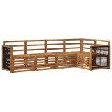 vidaXL Set canapea sectională 4 pcs natural Lemn Solid de Acacia 3384350