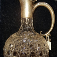 Carafa din cristal Baccarat si argint semnat de mester 'Hespe', cca. 1900