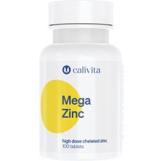 Complex Mega Zinc Megadoză de Zinc Organic (100 tablete) - Calivita