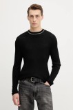 Armani Exchange pulover de l&acirc;nă culoarea negru, light, XM000893 AF14007