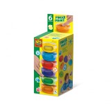 Acuarele pentru pictura cu degetele fara gluten,set 6 culori (6 x 45ml), SES Creative