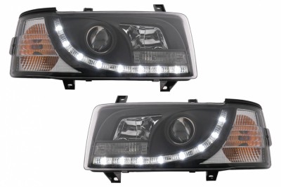 Faruri LED DRL VW Transporter T4 (1990-2003) Negru Performance AutoTuning foto