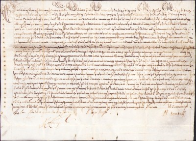 PM259N Bulă papală emisă de Papa Benedict al XIV-lea, anii 1750, pe pergament foto