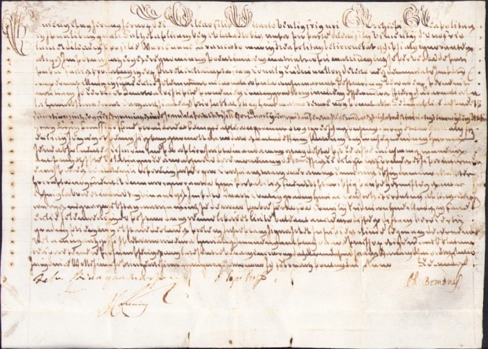 PM259N Bulă papală emisă de Papa Benedict al XIV-lea, anii 1750, pe pergament