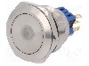 Intrerupator anti-vandalism, ON-ON, &Oslash;28mm, ONPOW - GQ28-11ZD/B/24V/S