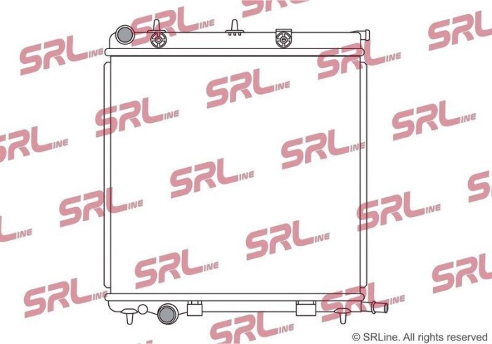 Radiator Citroen C2 09, C3 10, C3 16; Peugeot 1007 09, 207, motor: 1.1, 1.4, 1.4 HDI, 396x380x16, SRLine, Aluminiu/ Plastic brazat, 1330C0; 1330C2