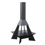 Incalzitor de terasa/gradina, Pyramid Rocket KRO-1073, Otel, Negru, 1580x800x800 mm, grosime 3 mm, VivaTechnix