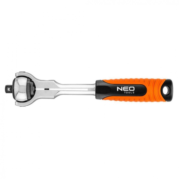 Clichet 3/8&amp;quot;, 72 dinti, cap rotativ 360&deg;, 200mm 08-543