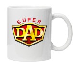 Cana alba personalizata &quot;super dad&quot;, INOVATIX&reg;. 330ml