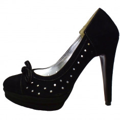 Pantofi dama, din piele naturala, marca Poison Concept, B27093-1, negru 40 foto