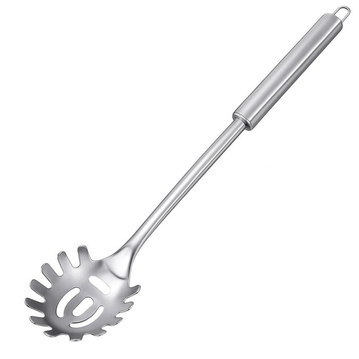 Paleta Pufo din inox pentru gatit si servit paste sau spaghetti, 31 cm&ndash; rezistenta si practica
