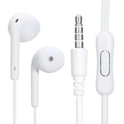 Casti in-ear cu microfon, U19-W, conector jack 3.5mm, control pe fir, lungime cablu 100 cm, albe foto