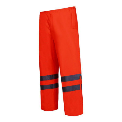 Pantaloni reflectorizanti impermeabili, utilizabili in ploaie, 2 buzunare, marime L, Portocaliu foto