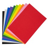Hartie gumata A4 pentru activitati crafts,grosime 1.3 mm, 10 culori set