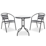 Cumpara ieftin Set Masa si Scaune Gradina Tade-Watson 3 Piese Negru