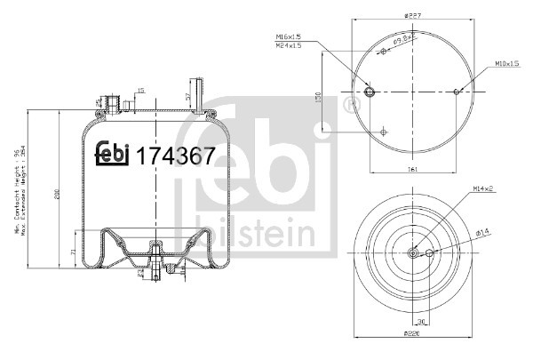 FEBI BILSTEIN 174367 Burduf, suspensie pneumatica