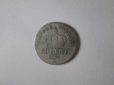 Franta 50 Centimes 1867 BB argint in stare buna foto