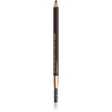 Lanc&ocirc;me Br&ocirc;w Shaping Powdery Pencil creion pentru sprancene cu pensula culoare 08 Dark Brown 1.19 g