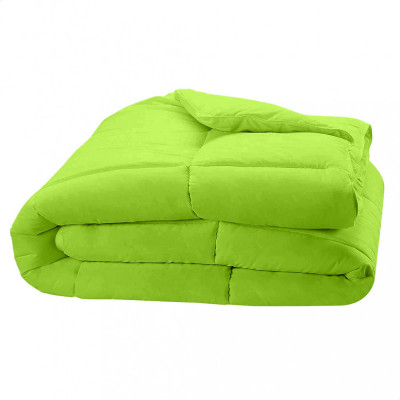 Pilota matlasata cu umplutura microfibra si invelis din bumbac ranforce pentru vara, 200 g/m?, Verde, 210x230 cm foto