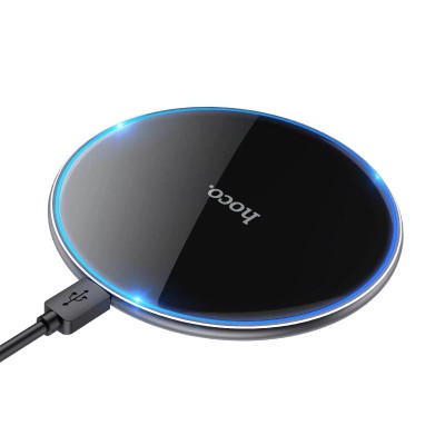 Incarcator Wireless, Hoco CW6 Pro, Fast Charging Pad 15W, Negru foto