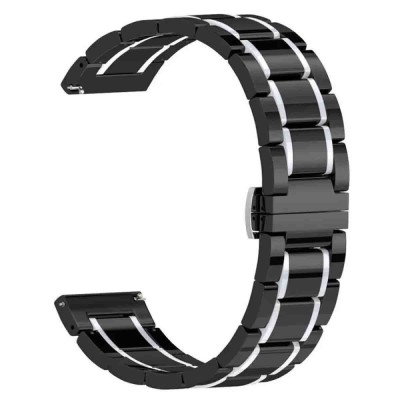 Curea ceramica, compatibila Samsung Galaxy Watch Active 2, telescoape QR, Ceramic Accent foto