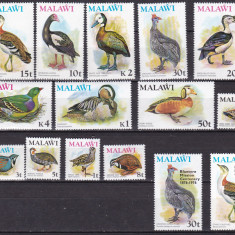 Malawi 1975/1976 fauna pasari MI 229-241/ 271-272 MNH