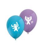 Set 8 Baloane latex, model Disney Stitch &amp; Angel, 28 cm