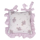 Cumpara ieftin Set 2 fete perne scaune bumbac alb mov Lavanda 40x40 cm