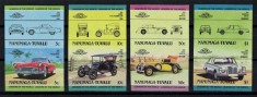 TUVALU 1985 - Masini de epoca celebre (4) / serie completa MNH foto