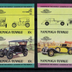 TUVALU NANUMAGA 1985 - Masini de epoca celebre / serie completa MNH