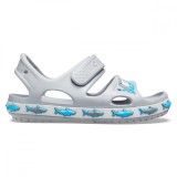 Sandale Crocs Fun Lab Shark Band Sandal B Gri - Light Grey, 19, 20, 22