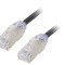 Patch cord F/UTP Cat6a negru 0,5m