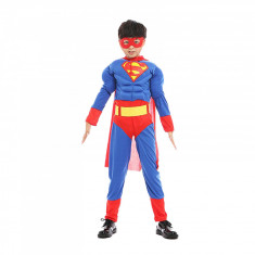 Costum cu muschi Superman pentru baieti 5-7ani 110-120 cm