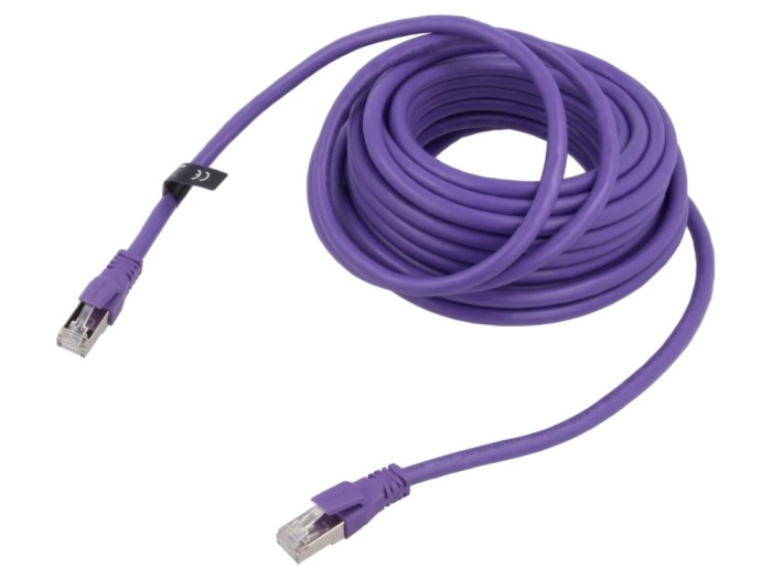 Patch cord S/FTP Cat6a PVC Violet 2m