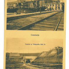 756 - CONSTANTA, Tunnel & Railway, Romania - old postcard - used