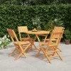VidaXL Set masă pentru grădină, lemn masiv de tec, 5 piese 3155029