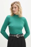 Answear Lab pulover femei, culoarea verde, light, cu turtleneck