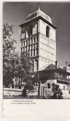 bnk cp Campulung Muscel - Turnul manastirii Negru-Voda - uzata foto
