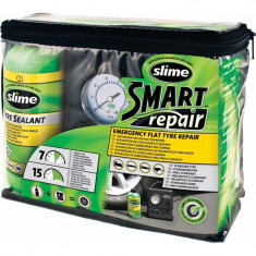 Kit reparatie roata cu solutie reparatie SLIME 473 ml foto