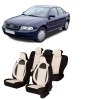 Huse Scaune Auto Audi A4 B5 (1995-2001) Piele+Textil, Compatibile Airbag, Set Complet 5 Tetriere, Buzunare Spate