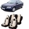 Set huse scaune compatibile Audi A4 B5 (1995-2001) Piele + Textil (Compatibile cu sistem AIRBAG)