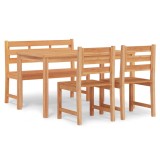 Cumpara ieftin Set mobilier pentru gradina, 4 piese, lemn masiv de tec
