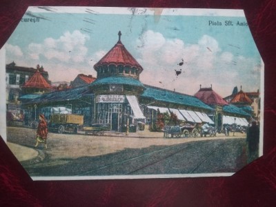 1927-C.P. circ.-Buc.-Piata Sft. Anton-RARA foto