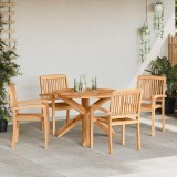 Set de masa pentru gradina 5 buc. natural Lemn Solid de Acacia
