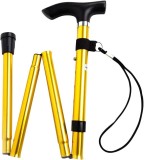 Cumpara ieftin Baston Ortopedic Pliabil Aluminiu, Usor, Reglabil 85-92cm, Auriu/Galben, Portabil, Persoane Dizabilitati
