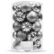 Set globuri de Craciun, 20 bucati, 5 modele, 6cm, argintiu Household NewTrend