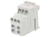Bloc de distribuție 10mm2 25mm2 gri