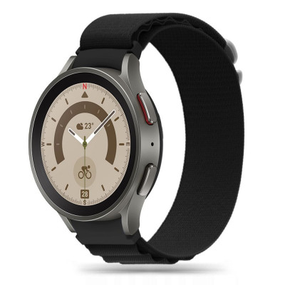 Curea Tech-Protect Nylon Pro pentru Samsung Galaxy Watch 4/5/5 Pro/6 Negru foto